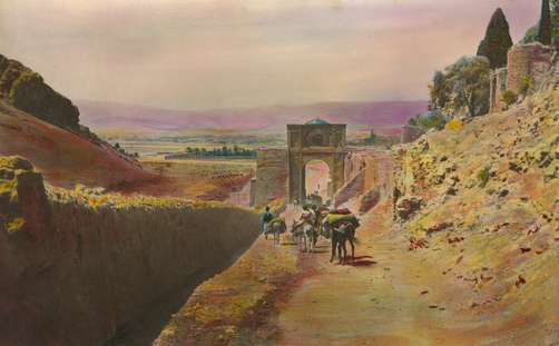 Painting of Gate of Shiraz by Harold F Weston